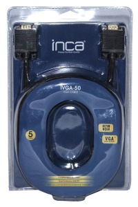 Inca Ivga-50 5mt Vga Kablo Altin Uçlu Blister KALİTELİ VGA KABLO - 1